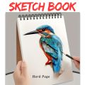 Sketch Book - A4 & A3 Size - 220g Thick & Hard Canvas Page - For Acrylic & Watercolour For Professional Artist. 