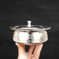 Steel Handi | 750g capacity | 7 Inch | Hammered Design | Stainless Steel Handi. 