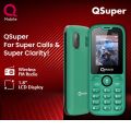 QMobile QSuper - 1.8 Inch Display - Dual sim - 1000mAH Battery - PTA Approved - Auto call recording - 1 Year brand warranty. 