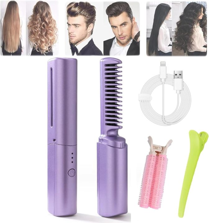 Rechargeable%20Mini%20Hair%20Straightener,%20Portable%20Travel%20Negative%20Ion%20Hair%20Straightener%20Styling%20Comb,%202%20in%201%20Professional%20Lazy%20Portable%20USB%20Wireless%20Hair%20Straightener%20Comb%20for%20Travel%20and%20Home%20Use%20-%20Image%203