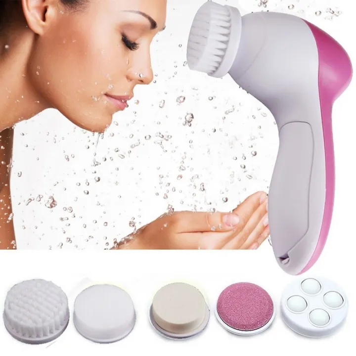 SP%20Dealz%205-in-1%20Electric%20Facial%20Exfoliator%20&%20Massager%20%E2%80%93%20Face%20Cleansing%20Brush%20Kit%20for%20Deep%20Cleaning,%20Smoothing%20&%20Skincare%20Massage%20for%20Women%20%E2%80%93%20Multicolor%20-%20Image%202