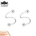 Carat Women Earrings Cute Spiral Cartilage Earrings. 