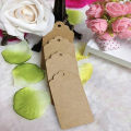 100pcs kraft paper brown Hanging Tags with Strings - Garment Tags for Candy/Gift/Cookies Display Packing Label Card - DIY blank price tag kraft paper. 