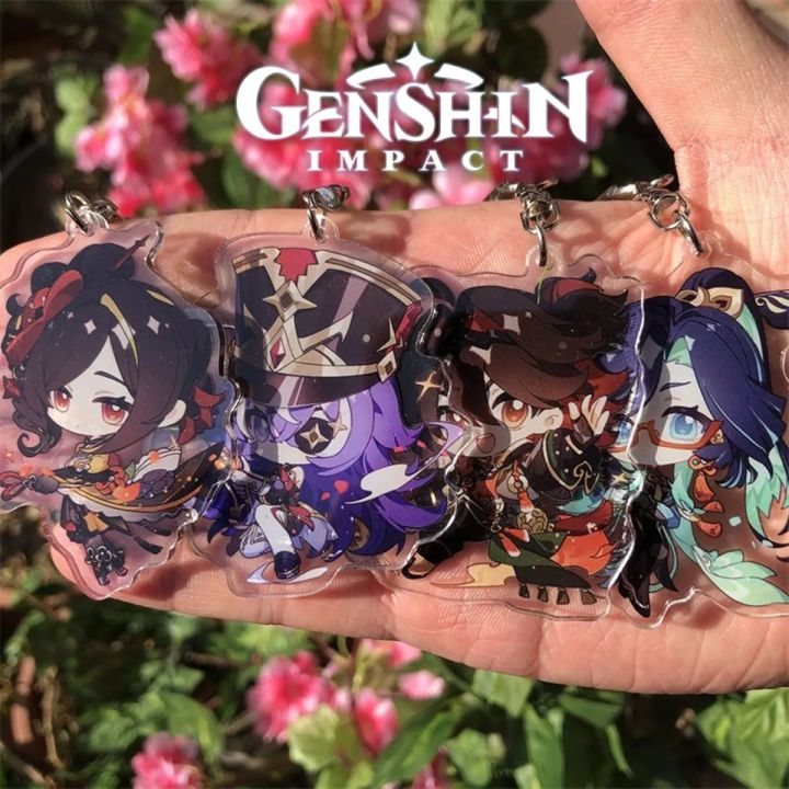 New Chiori Xianyun Chevreuse Gaming Cute Anime Pendant Key Ring Genshin Impact Game Cartoon Keychain Backpack Jewelry Badge Gift
