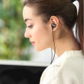 Nabolang V9 100% Original handfree, Dynamic in Ear Earphone Wire TPE Material Anti-Pull 3.5mm Headset with Built-in Microphone Bass HiFi Ear set Comfortable Lightweight Handfree (Black). 