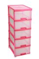 Plastic Drawer Cabinet - 5 Drawers - Large. 