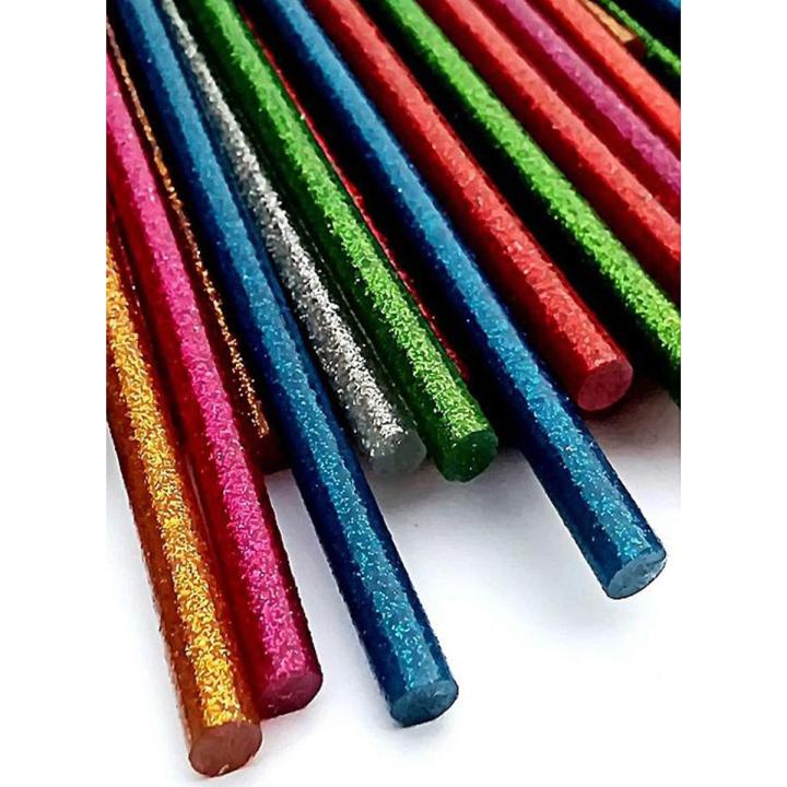 12Pcs For Large Machine 11Mm Glue Sticks Thick Hot Glue Gun_Glitter Sticks Multicolour