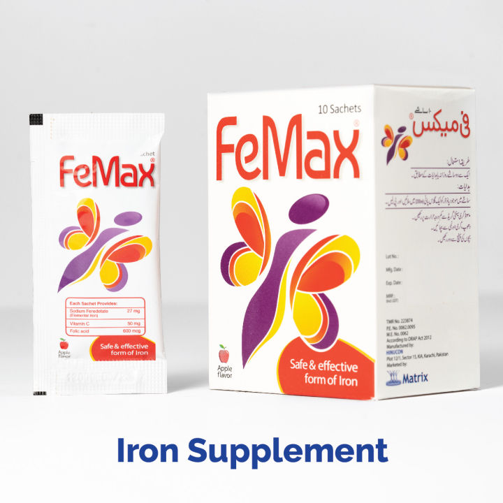 FeMax® Sachet Iron Supplement for Energy & Blood Health  | Matrix Pharma