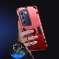 Quiberk for Vivo Y100 5G / V40 SE 5G Case Shockproof Armor Metal Ring Stand Holder Hard Protective Cover. 