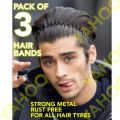 Hair Band Pack Of 3 - Black Color Hair Band For Man For Daily Use Premium Quality Hair Band For Men And Women Daily Use Black Spring ZigZag Wave Metal Hair Hoop Band Unisex Sports Headband Headware Accessories Hair Band  (Black). 