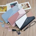 Leather Wallet Women Luxury Big Capacity Clutch Long Ladies Purse Card Holder Geometric Women Wallets Money Pocket Bag W052. 