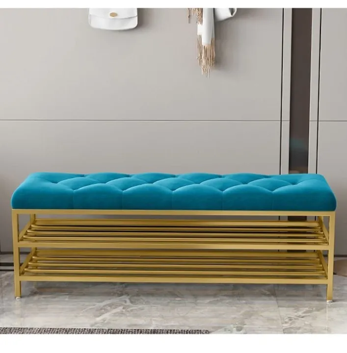 MS%20Metal%20Entrance%20Shoe%20Rack,%20Large%20Capacity%20Luxury%20Upholstered%20Shoe%20Storage%20Bench%20with%20Velvet%20Seat,%20Modern%20Shoe%20Bench%20for%20Hallway%20Accent%20Furniture%20-%20Image%202