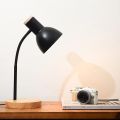 Wooden Study Lamp - Aesthetic Table Desk Lamp - Flexible Adjustable Lamp with Wooden Base. 