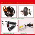 Electric Bike DC Hub Motor BLDC Brushless Rear Wheel Motor Controller Throttle Set 48-72V 1500W. 
