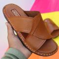 pure leather slipper for men-Handmade stiched Chappal for men. 