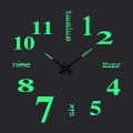 New DIY 3D Clocks Night Luminous Large Wall Clock | Glow at Dark Living Room Antique Style Creative Wall Clocks - Night Glow Wooden Wall Clock. 