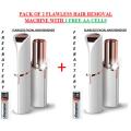 2 in 1 Rainbow Flawless Painless Face Hair Removal Machine for Women Upper lip Hair Remover, Eyebrow Hair, Epilator Hair Remover Trimmer for Women (Cell Operated). 