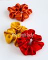 silk scrunchies for girls/soft ponytail-pack of 3. 
