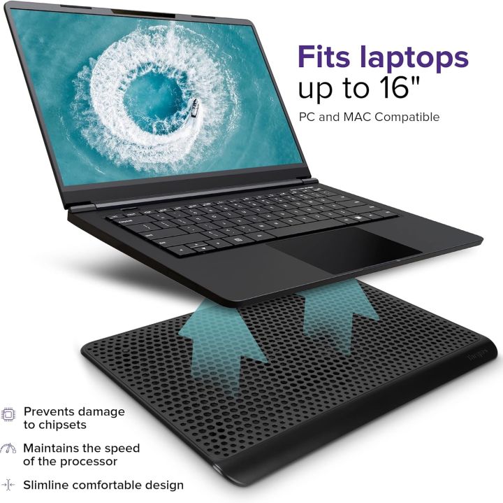 Targus%2016%20inch%20Dual%20Fan%20Lap%20Chill%20Mat%20-%20Soft%20Neoprene%20Laptop%20Cooling%20Pad,%20Heat%20Protection%20Laptop%20Cooler,%20Dual-fan%20Heat%20Dispersion,%20USB-A%20Connection%20Laptop%20Fan,%20(AWE61US)%20-%20Image%203