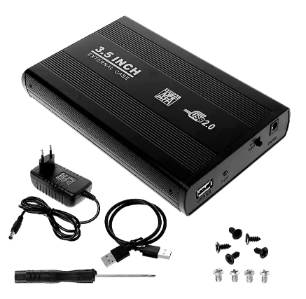 3.5 Inch HDD Case Portable SATA Hard Drive HDD Enclosure Box For Desktop Computer PC Hard Disk SATA to USB Drive Box 0 se 1TB tak spoot karti hai External Storage HDD Enclosure High Speed Super Fast Data Transfer Mobile OTG Supported Laptop Desktop PC