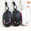 Computer Mouse For Laptop Small Cute Cartoon Girl Mouse USB Creative Wired Silent Mouse For Apple Laptop Mac Notebook 1200Dpi. 