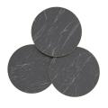 Round Coffee Table pack of 3 side table for living room nesting tables Black Marble Look with Gold  Ban with Gold Metal Legs.. 