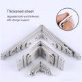 Stainless Steel Corner Code 90 Degree Right Angle Fixator Angle Iron L-shaped Triangular Bracket Layer Plate Furniture Tool. 