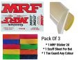Pack Of 3 MRF Sticker Scuff Sheet for Bat 1 Toe Guard. 