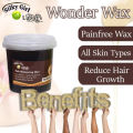 Organic Wonder  Wax 1 KG / Wax / Hair Removal / Body Wax / Pain-Free Hair Removal Wax / Professional Wax / Candle Wax / Chemical Free Wax / Long-Lasting Smoothness / Silky Girl Lubna`s Wonder Wax / Natural Ingredients / Effective Hair removal.. 