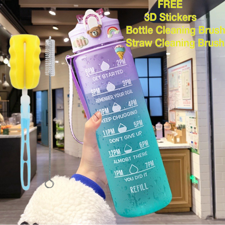 900ml Water Bottle Motivational Sport Water Bottle Leakproof Drinking Bottles Outdoor Sports Travel Kettle Drinking Water Bottle  Water Bottle Motivational Sport Water Bottle Leakproof Drinking Bottles Outdoor Sports