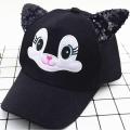 I LOVE DADDY&MUMMY-Summer New Cute Cartoon Cat Ear Girls Cap Adjustable Baseball Cap for Kids Children Girl Sun Hat. 