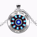 marvel avenger endgame Iron Man arc reactor necklace Tony Stark Necklace Quantum Realm pendant action Figure toy cosplay men kid. 
