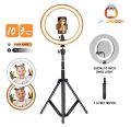 7feet Aluminium Tripod Stand / Mobile Holder / Ball Head Mobile Camera Holder Adjustable Portable for Mobile Phone & DSLR Camera Projector Softbox Select from Variation Accordingly-Black. 