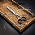 OCBA Professional Hairdressing Thinning Teeth Scissor for Texturizing & Styling Stainless Steel with Removable Finger Ring for Barbers Hair Cutting, Salon, Children, Men & Women. 