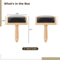 2 PCS Wool Carders, 6.1InchX4.8Inch Large Hand Carders for Wool, Craft Wool Felt Mixing Tool, Pet Slicker Brush Easy to Use. 
