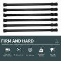 Small Tension Rods for Cabinets Cupboard Bars for RV Closets Refrigerator, Spring Rods 11.8 to 19.6 Inches, 6 Packs (Black). 
