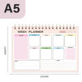 Daily schedules Weekly planner Tasks Top priorities To-do Binder notebook With notes Wide Journal agenda for Weekly planning Stationery School Office Schedule. 