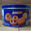 Pack of 1 Tin Box of Biskitop Cookies 350gm / Imported Cookies / Traditional Cookies / Biscuit Art # SS-BB350g- (1 Box). 