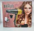 BRAUN BR-7800 Hair Dryer Ionic high power 3500 Watts Super Silent Black/golden (Pack of 1). 