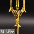 DL anime peripheral 30cm 22cm Sea King fork trident three piece set alloy metal. 
