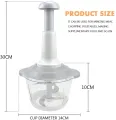 Manual Chopper, 2000ML/1500ML/700ML/2000ML 9IN1 Speedy Chopper with 3 Curved Stainless Steel Blades,Vegetable Chopper/Mincer/Mixer/Blender to Chop Fruits Onions/Nuts/Ginger/Herbs. 