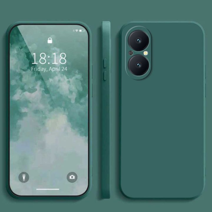 realme C67 4G Liquid Silicone Shockproof Phone Casing Lens Full Cover Color Protective Soft Case