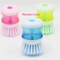 2020 hot sale kitchen washing utensils flower pot Dish brush with soap dispenser washing liquid Dish brush. 
