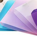 【FUN LIVE】 A4 Clip File Folder Transparent Candy Color Loose Leaf Binder Storage Organizer School Office Supply. 