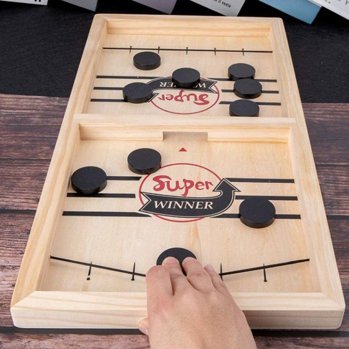 Wooden Pucket Family Game 13.75 x 8.75 x 0.98