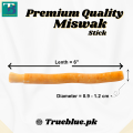 Miswak Toothbrush Pack of 3 Miswak + 3 Plastic Holder | Premium Quality Miswak and Holder | Portable Plastic Holder with Miswak. 
