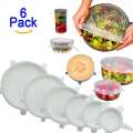 6Pcs Kitchen Reusable Silicone Stretch Seal Lid Preservation Vacuum Food Storage Bowl Cover6Pcs Kitchen Reusable Silicone Stretch Seal Lid Preservation Vacuum Food Storage Bowl Cover. 