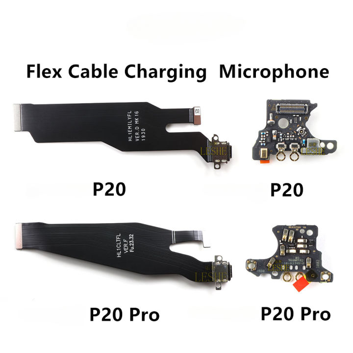 Microphone Board USB Charging Dock Flat Cable For Huawei P20 / P20 Pro Type C Charge Flex Cable