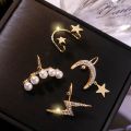 Gold Star Moon Non-Piercing Ear Clip Earrings For Women Simple Fake Cartilage Ear Cuff Jewellry Clip Boucle D'oreille. 