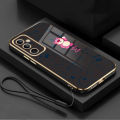 Samsung Galaxy A56 A36 A26 5G Lovely Lotso Bear Case Glossy Square Plating Silicon Casing Cover. 